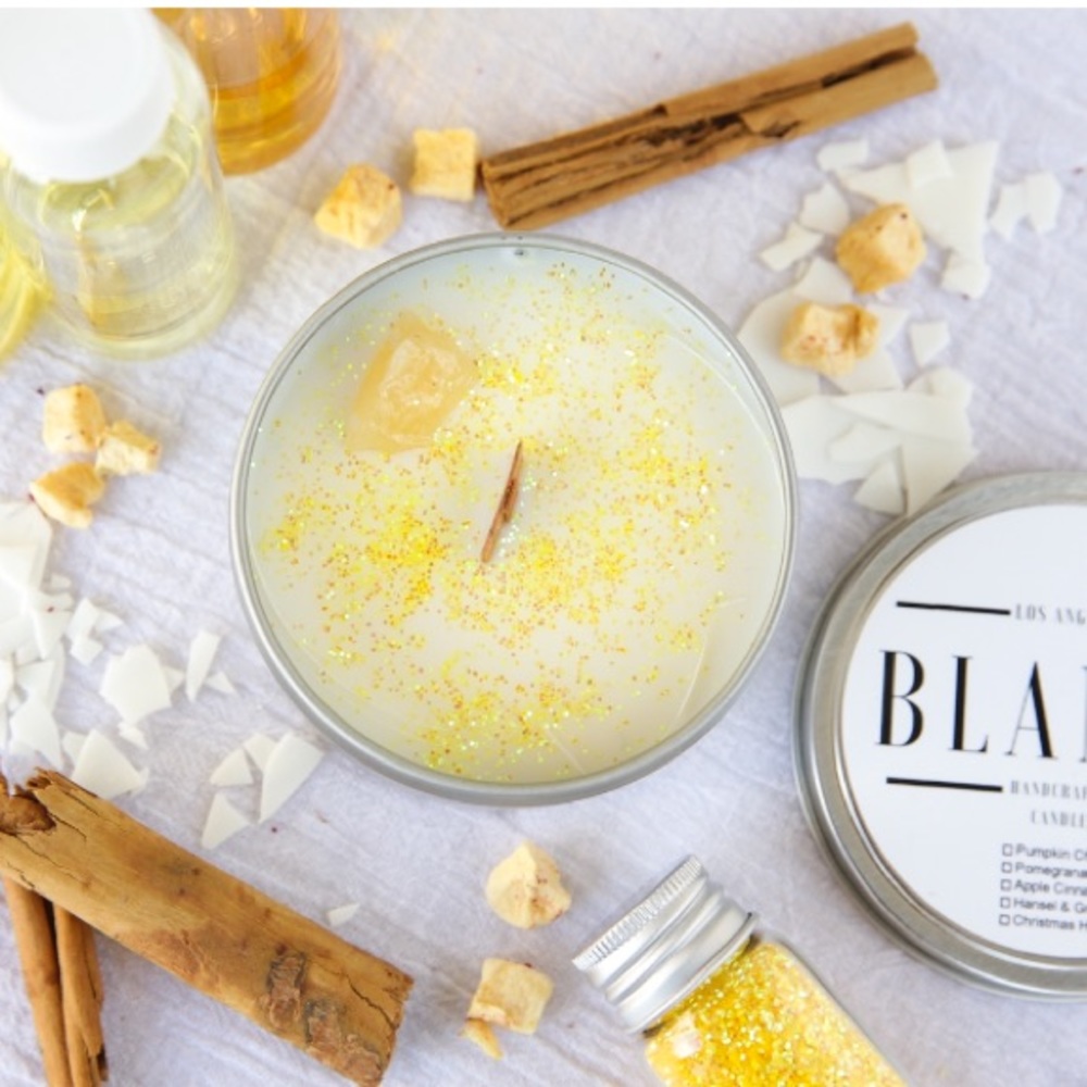 Handmade Soy Wax Candle “Orange Calcite”